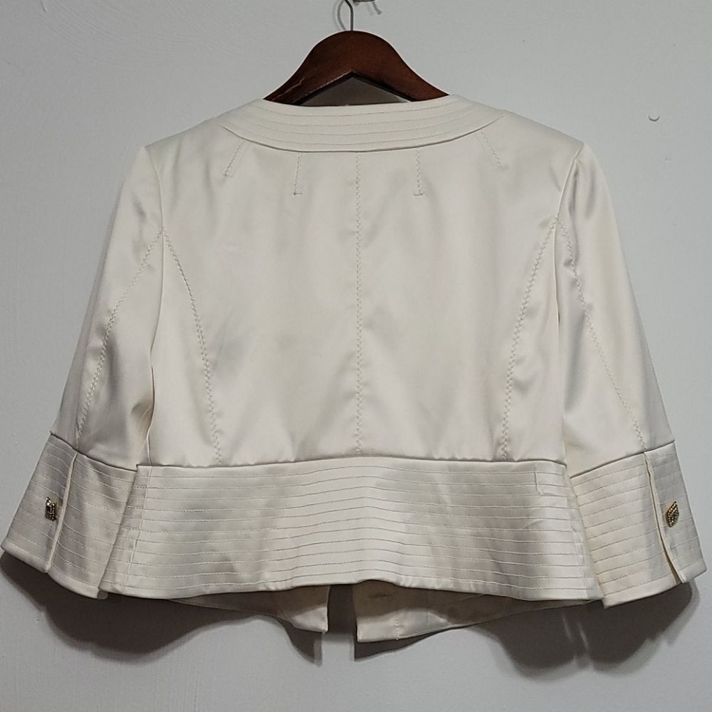 New Cache Luxe Ivory blazer size 10 NWT - image 5